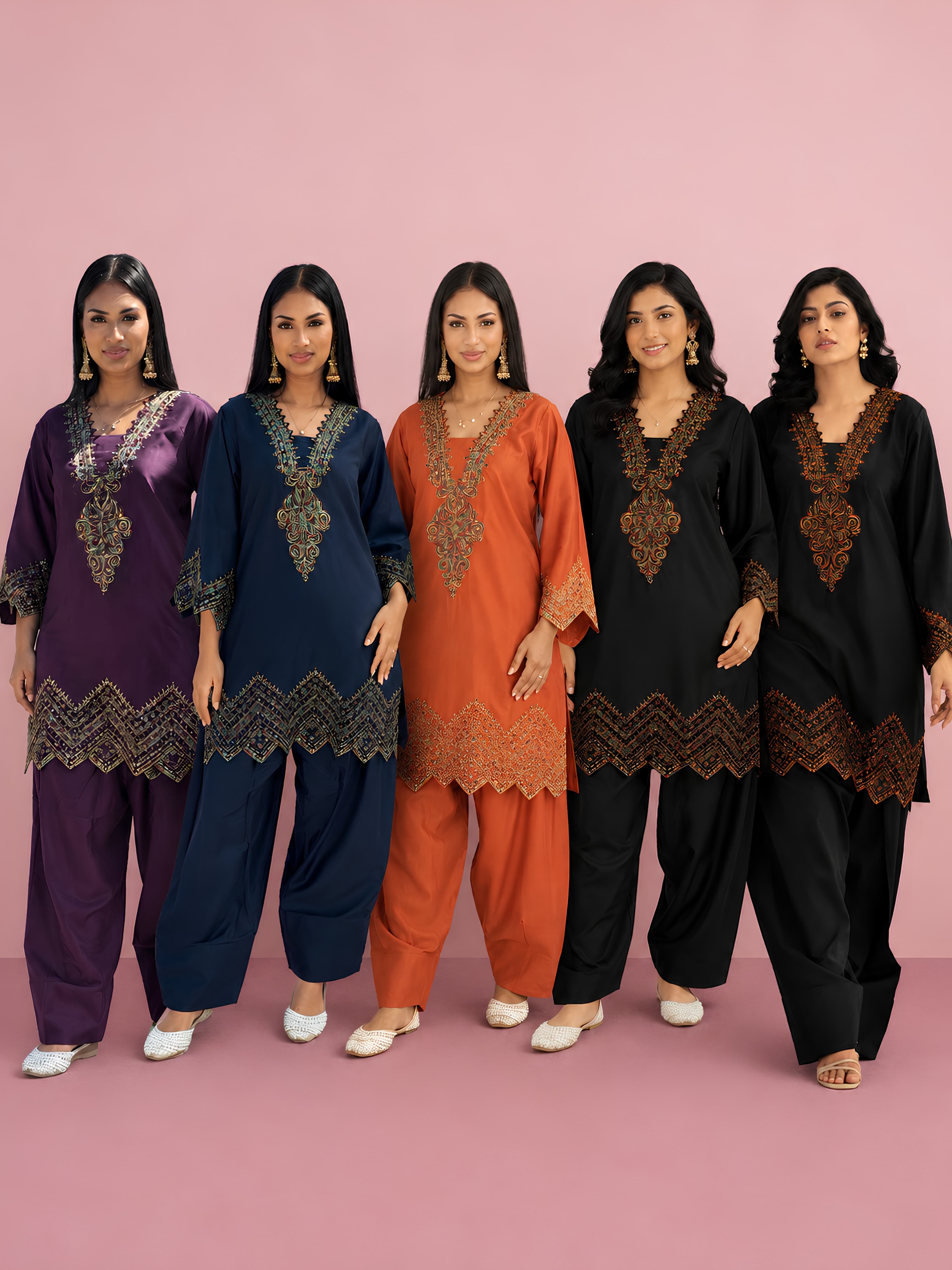 12Z Summer LIVE EXCLUSIVE designer COORD set salwar kameez Pakistani Indian fashion modern embroidered s-2xl traditional VISCOSE image 1