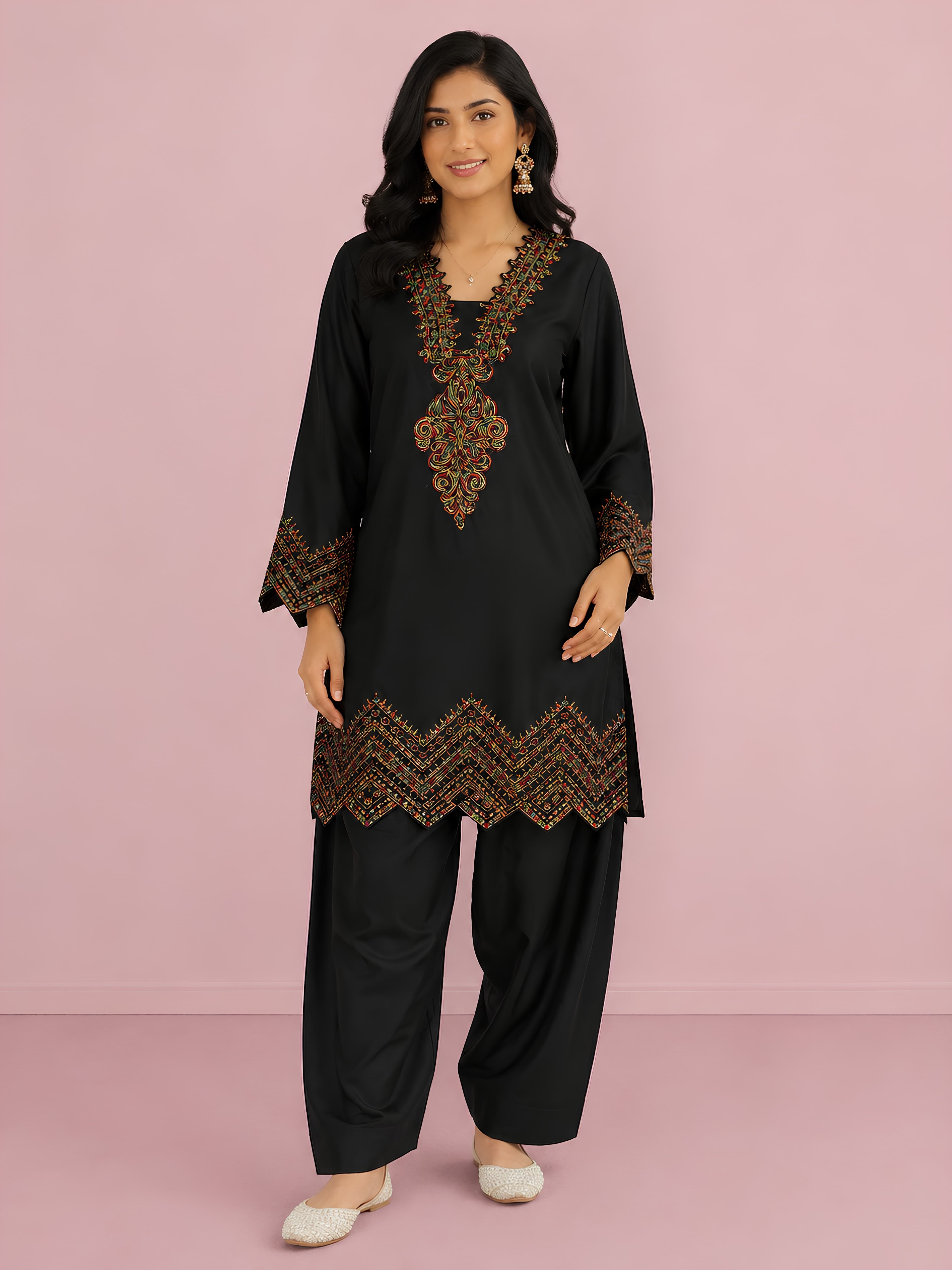 12Z Summer LIVE EXCLUSIVE designer COORD set salwar kameez Pakistani Indian fashion modern embroidered s-2xl traditional VISCOSE image 5