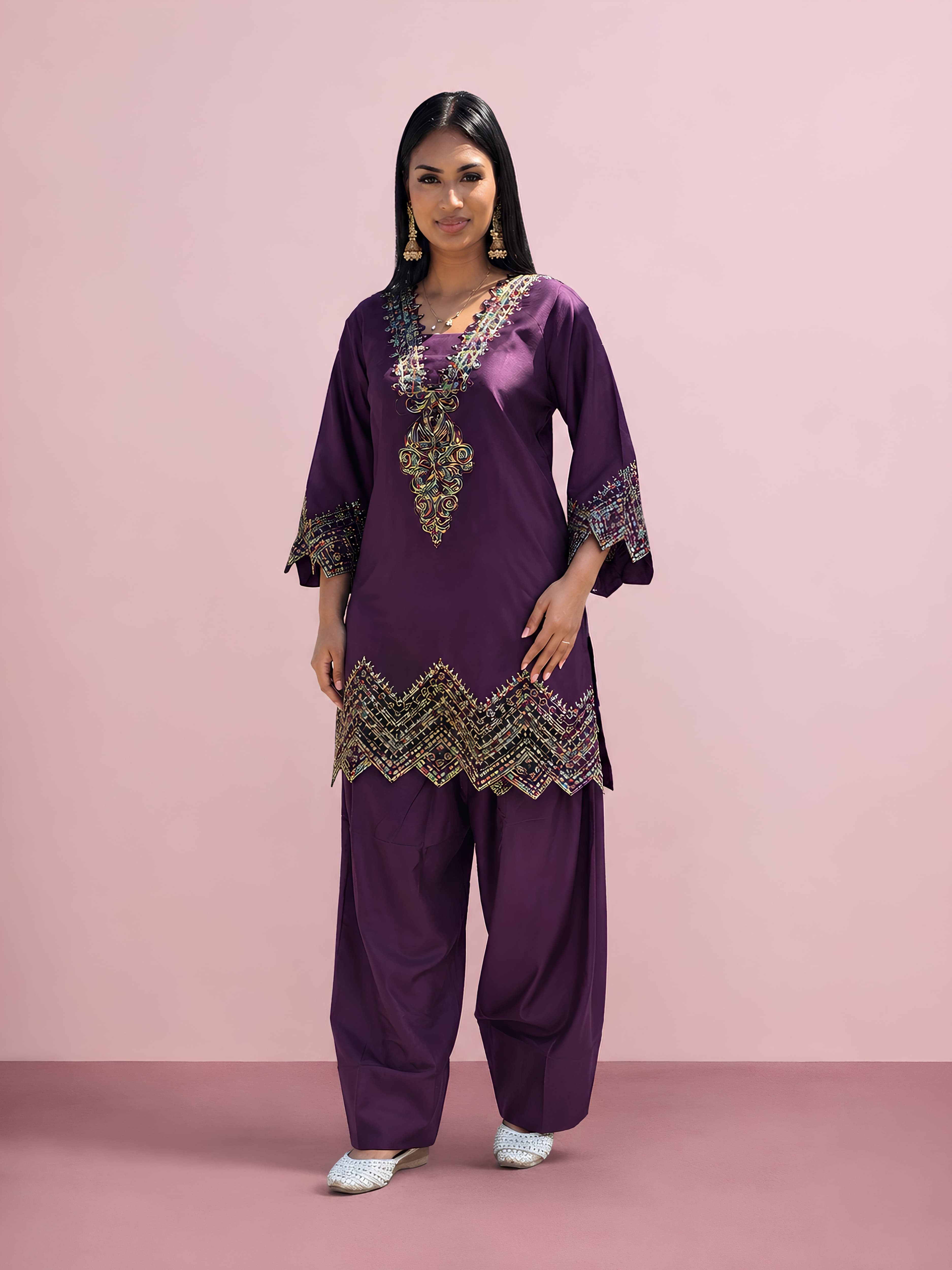 12Z Summer LIVE EXCLUSIVE designer COORD set salwar kameez Pakistani Indian fashion modern embroidered s-2xl traditional VISCOSE image 4