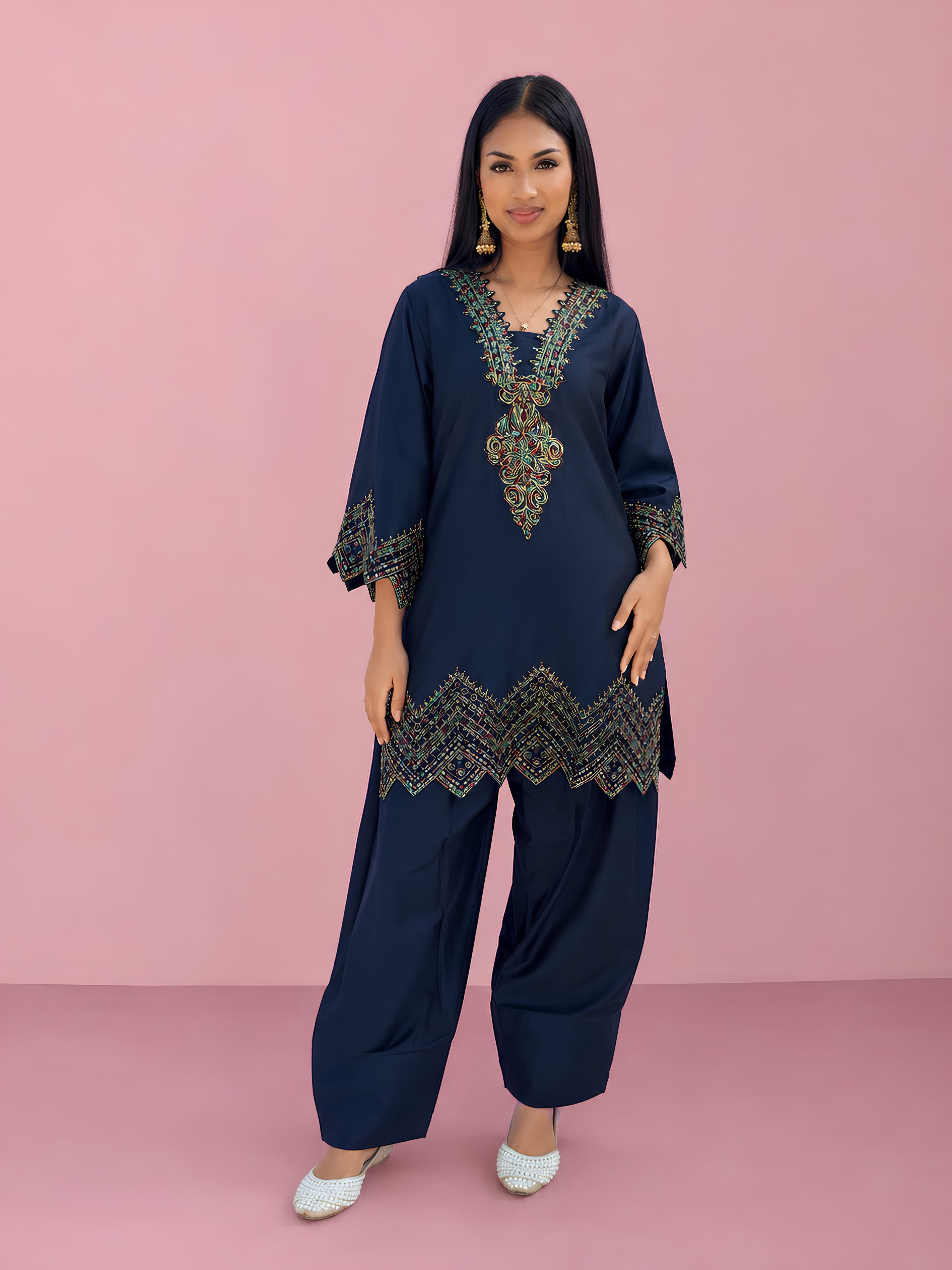 12Z Summer LIVE EXCLUSIVE designer COORD set salwar kameez Pakistani Indian fashion modern embroidered s-2xl traditional VISCOSE image 2