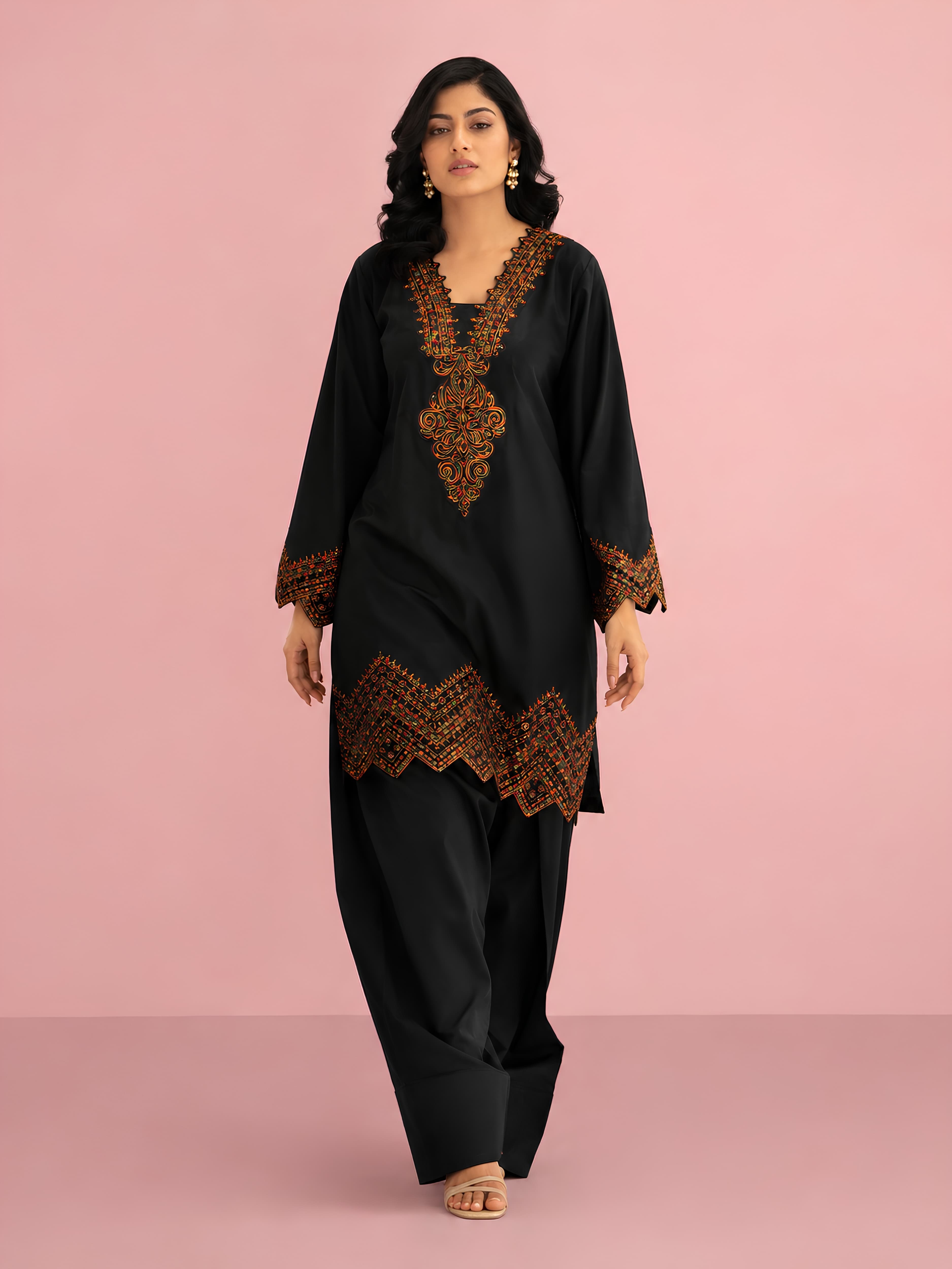 12Z Summer LIVE EXCLUSIVE designer COORD set salwar kameez Pakistani Indian fashion modern embroidered s-2xl traditional VISCOSE image 6