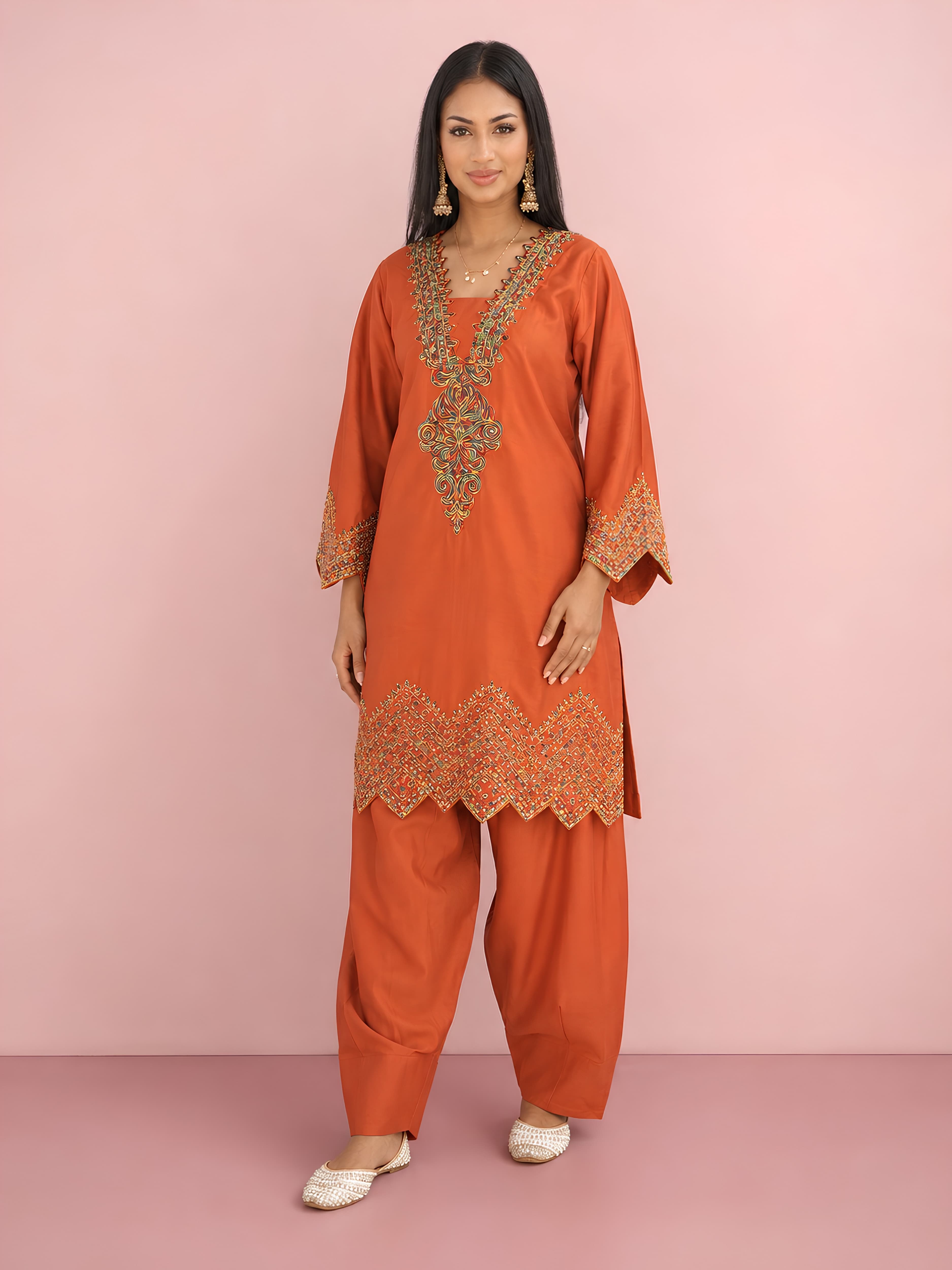 12Z Summer LIVE EXCLUSIVE designer COORD set salwar kameez Pakistani Indian fashion modern embroidered s-2xl traditional VISCOSE image 3