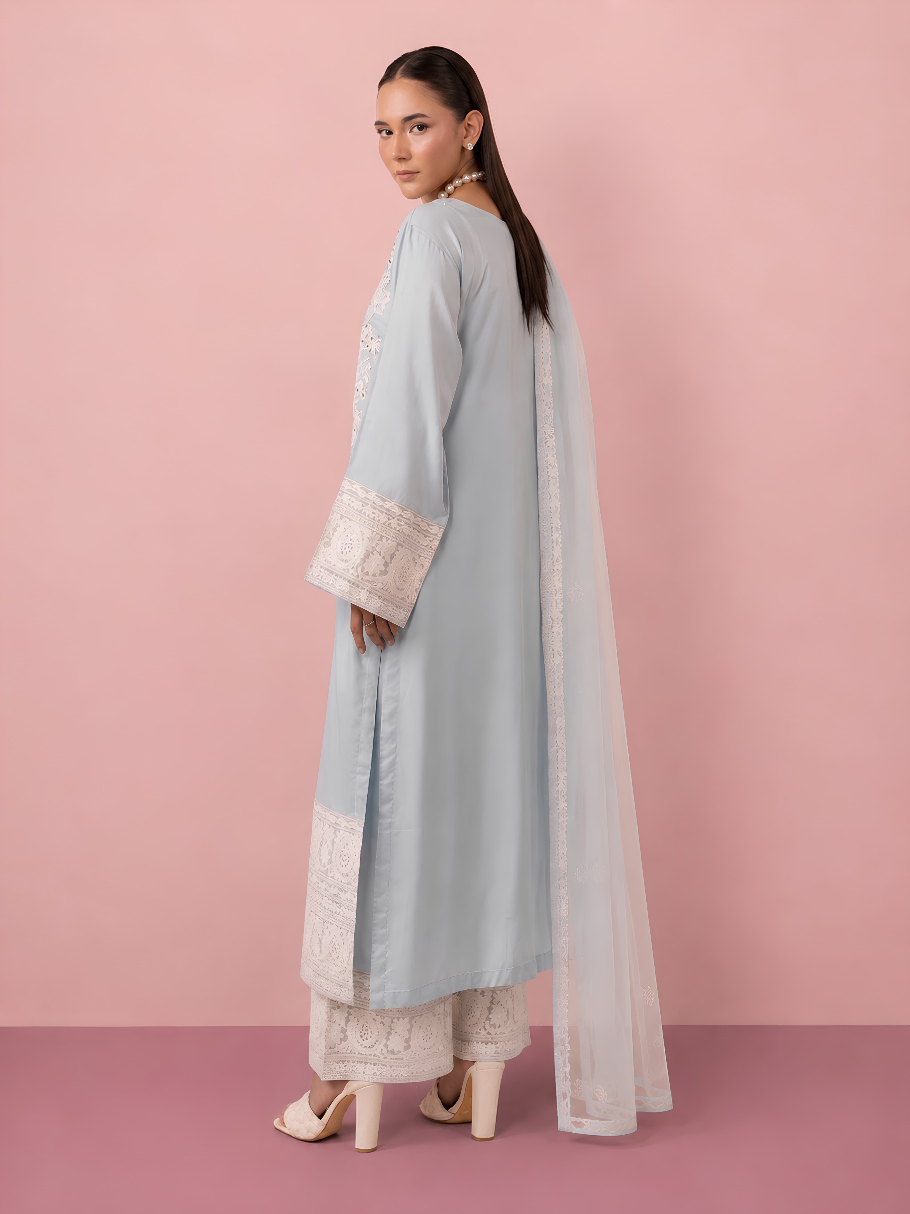 MS61 new summer collection in stunning pastel shades salwar kameez Pakistani Indian fashion Asian Lightweight Breathable image 3