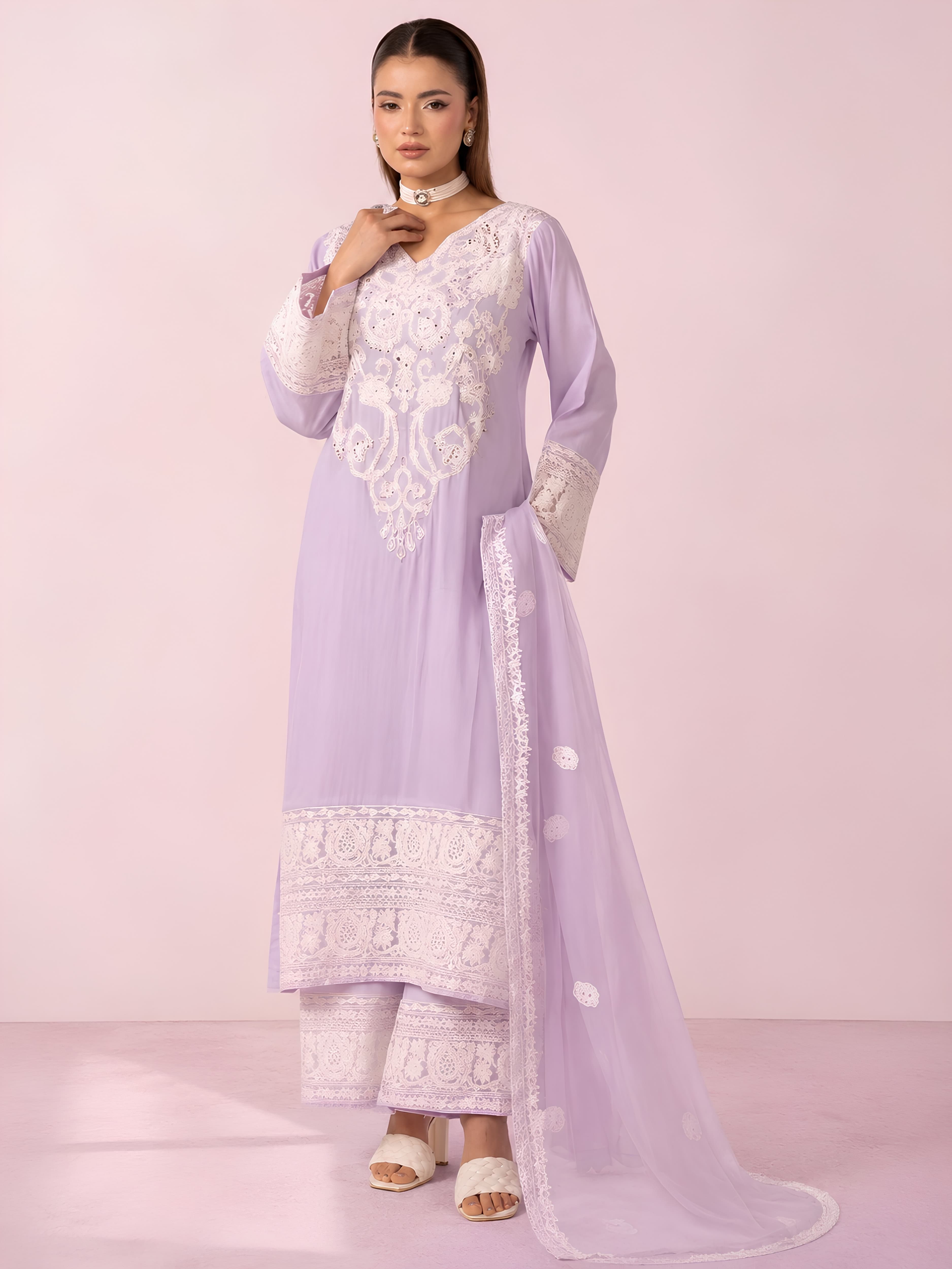 MS61 new summer collection in stunning pastel shades salwar kameez Pakistani Indian fashion Asian Lightweight Breathable image 6