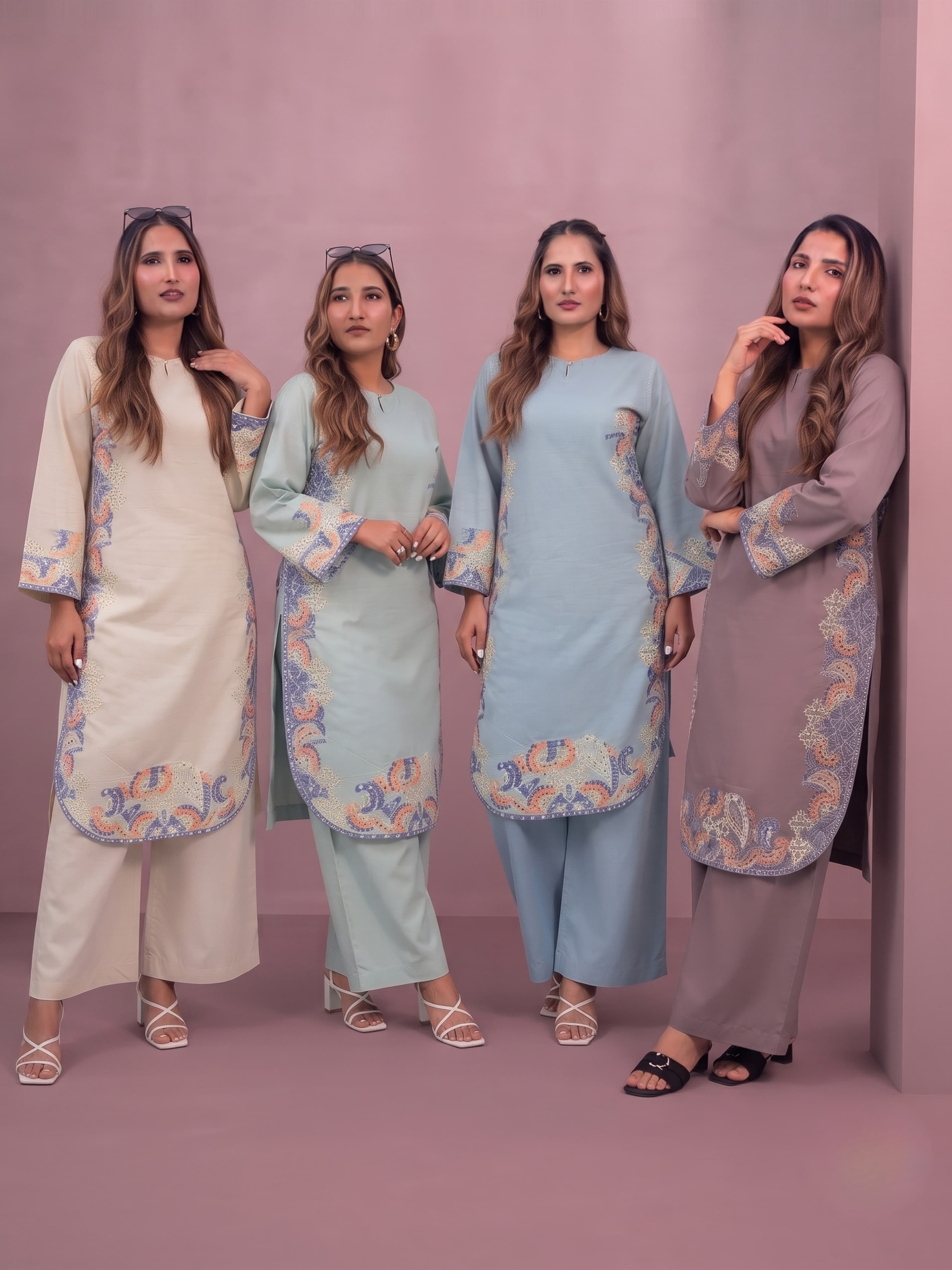 9363 Cotton Chikankari Summer coord set TAILORED FIT| Exclusive UK Collection Womens fashion salwar kameez image 1