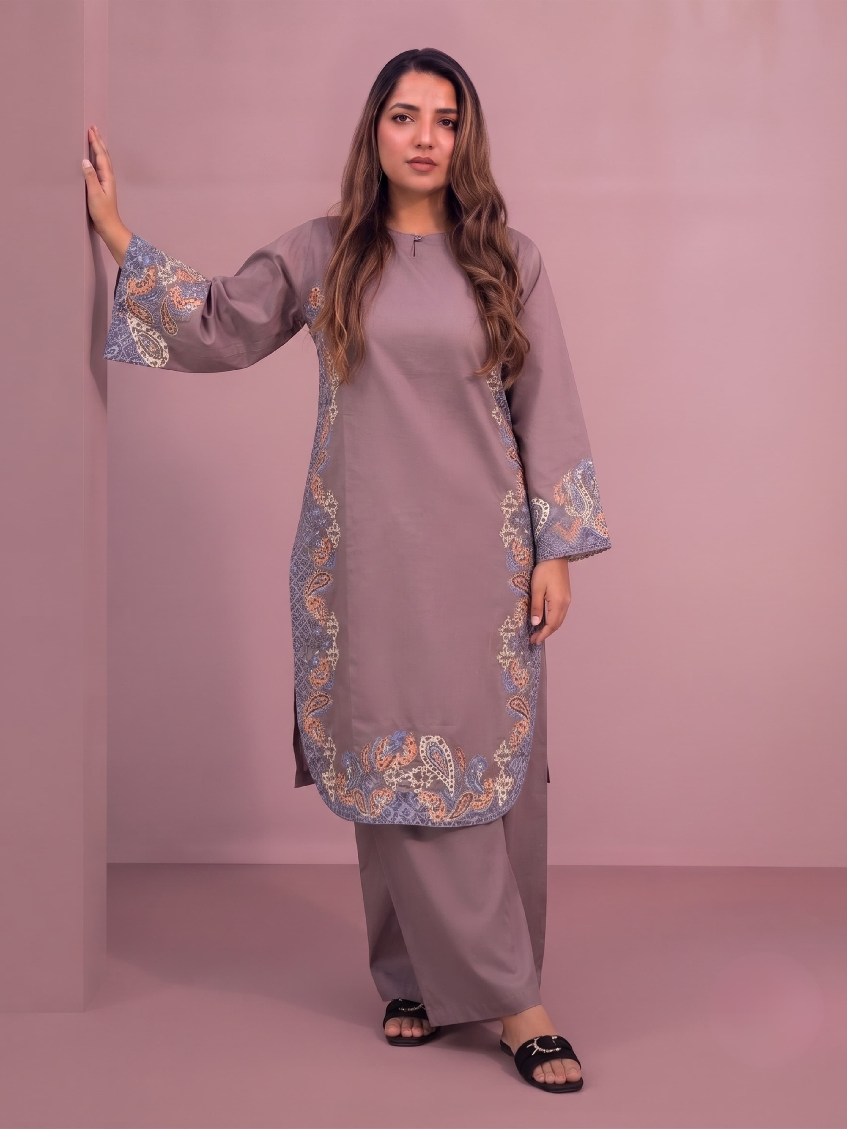 9363 Cotton Chikankari Summer coord set TAILORED FIT| Exclusive UK Collection Womens fashion salwar kameez image 5
