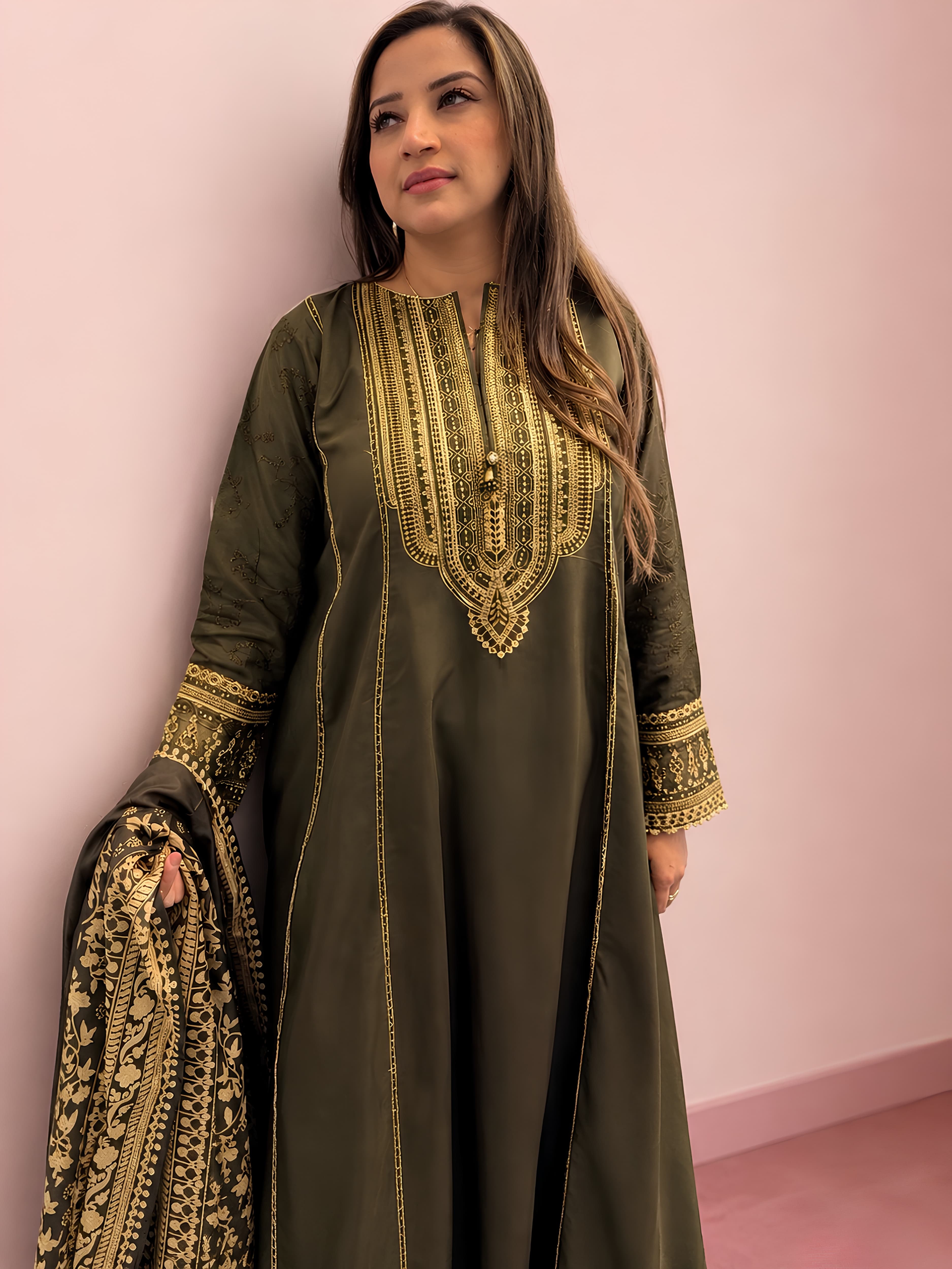 CL02 NEW festive shalwar kameez suits 3pc Pakistani Indian fashion modest traditional Priumum quality party wear affordable Womenswear Salwar Asian viscose Eid a-line spring summer image 3