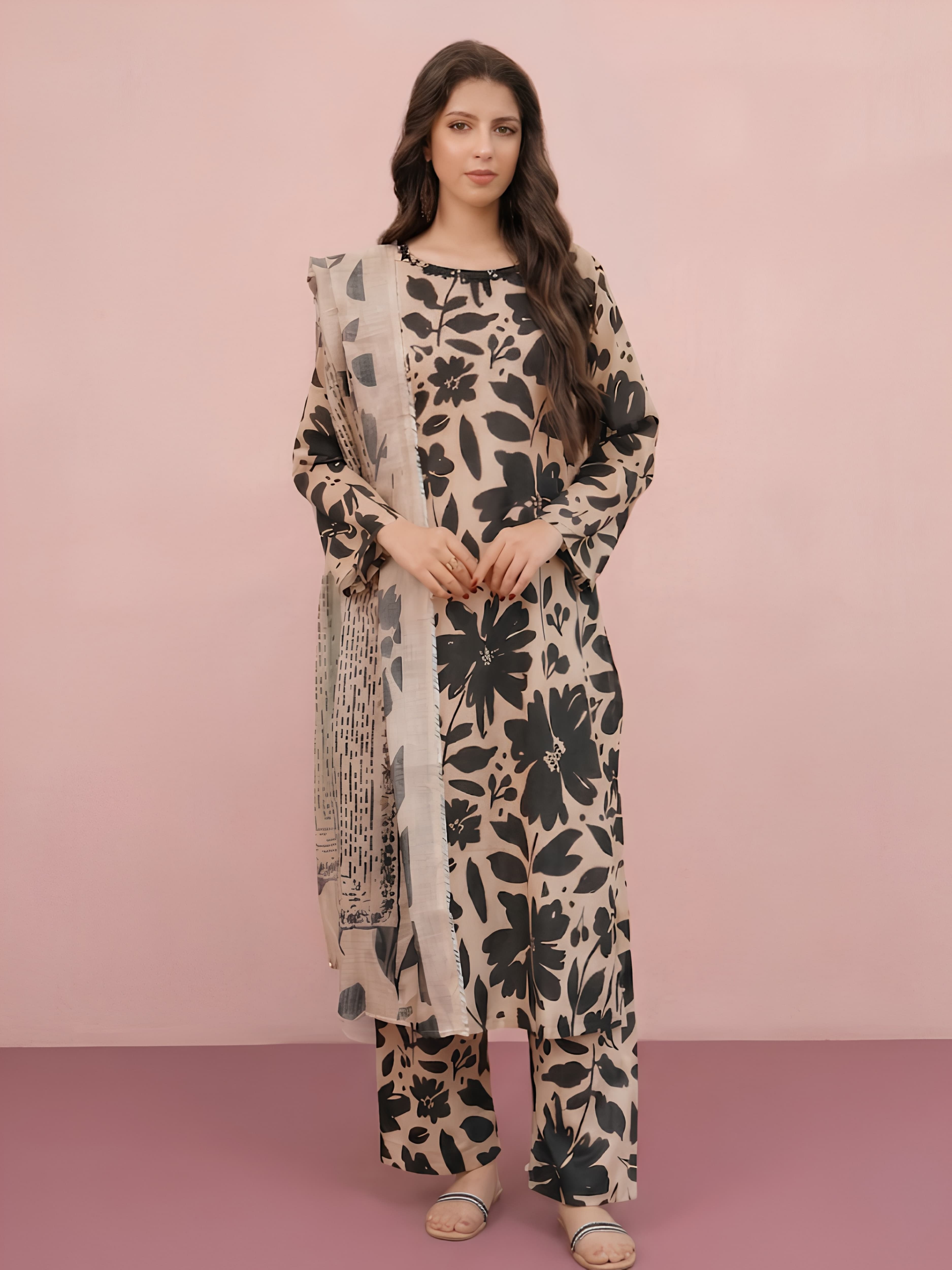 H91A Luxury Lawn Summer collection Pakistani Indian fashion traditional modern style womewomen’s Salwar kameez Casual image 2