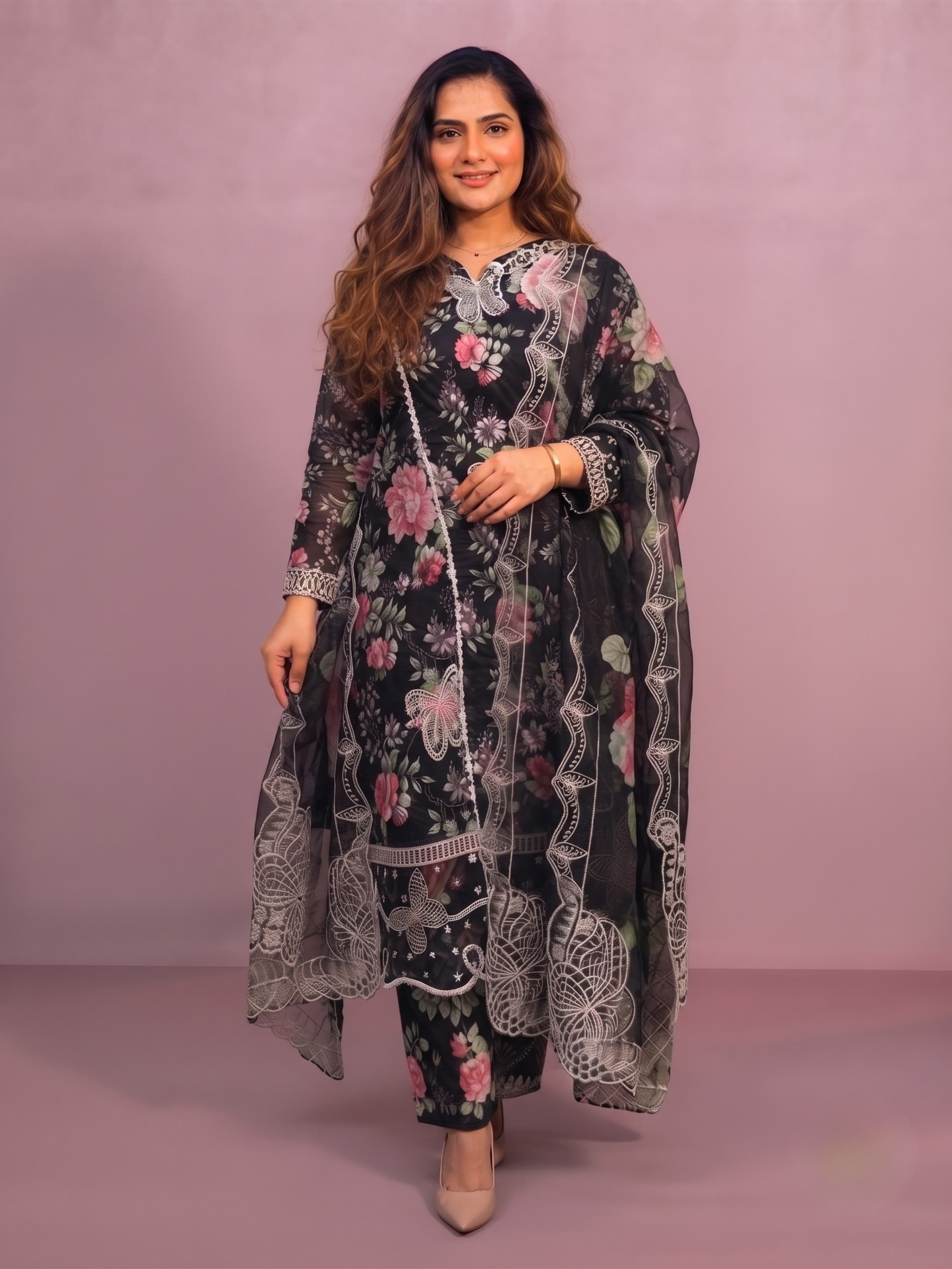 NF94 : Lux Lawn Summer Collection Pakistani Indian fashion women’s salwar kameez Womenswear yellow trending print s-3xl image 4