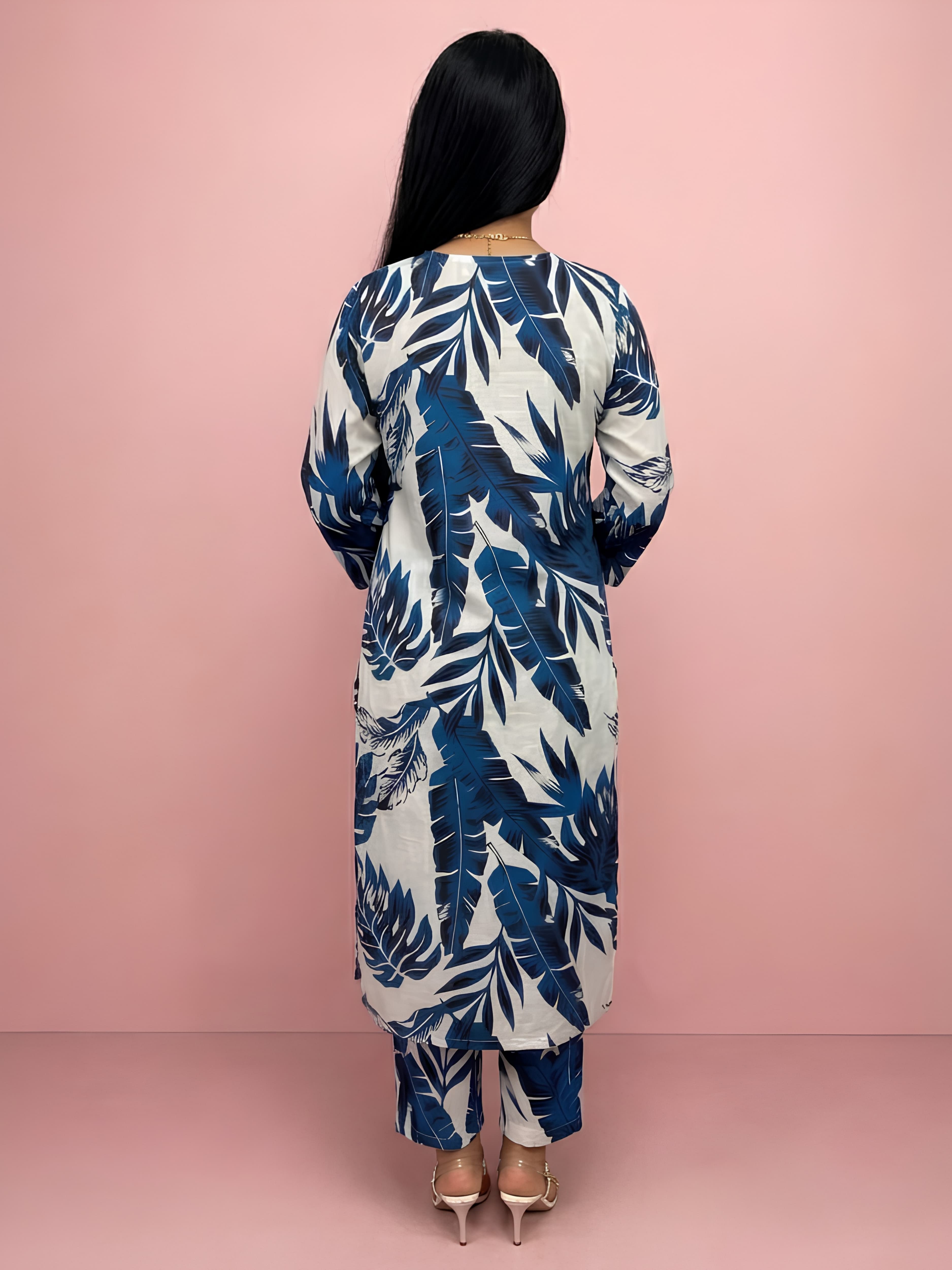S31 Soft Casual Everyday Trendy Print Coords on Linen sizes S-XXL Womenswear traditional 2 piece Coord set image 5