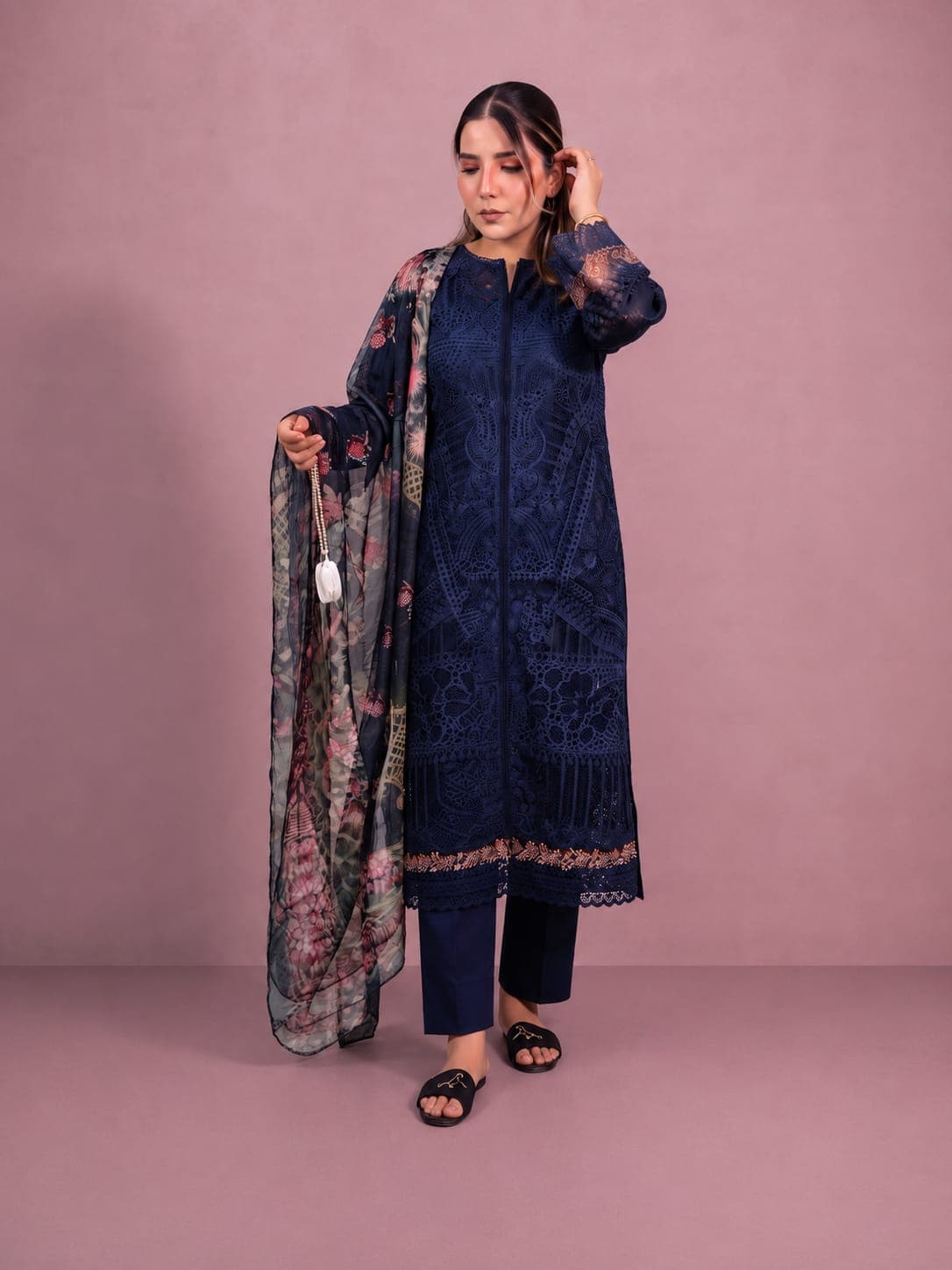SC163 Limited Edition Lawn Chikankari Suit | Printed Scarf | Summer Collection salwar kameez Pakistani Indian fashion limited stock women’s summer fashion image 4