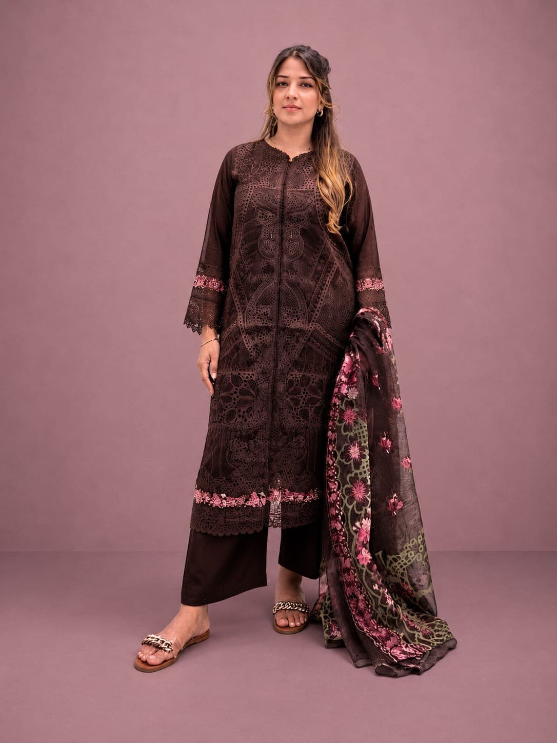 SC163 Limited Edition Lawn Chikankari Suit | Printed Scarf | Summer Collection salwar kameez Pakistani Indian fashion limited stock women’s summer fashion image 5