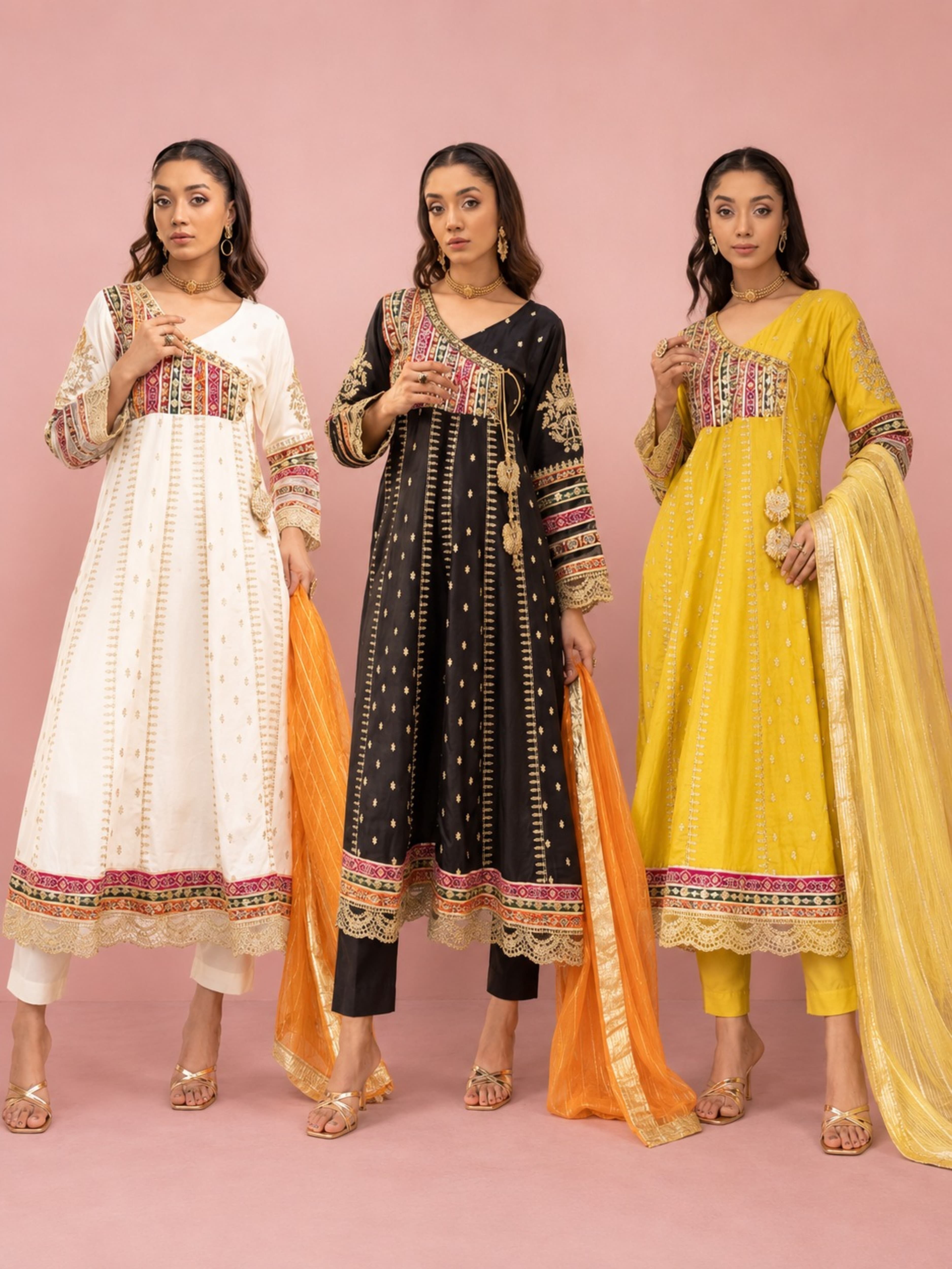 SPW8 new lux collection party family events Dress embroidered shalwar kameez Pakistani Indian fashion image 1