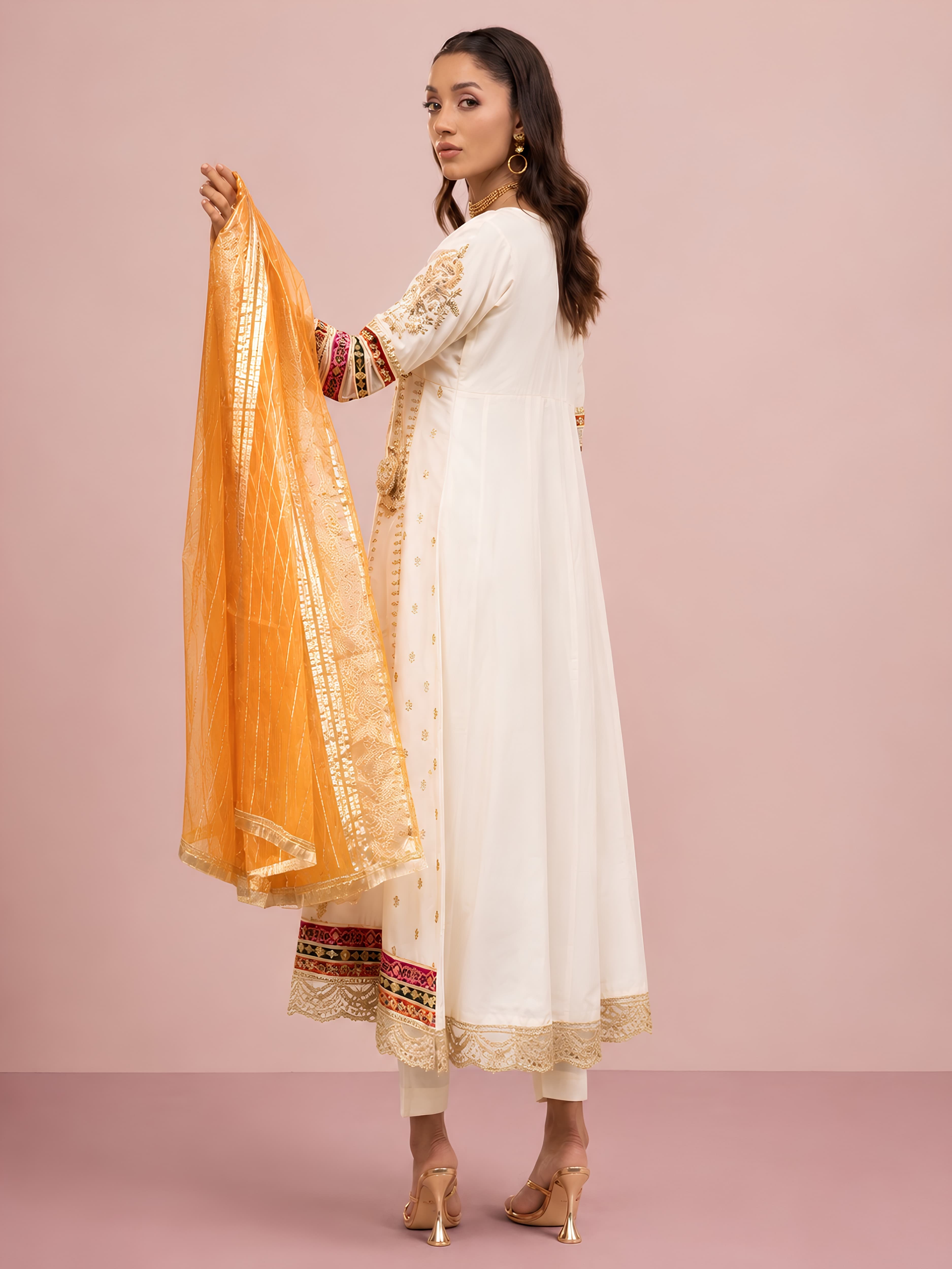 SPW8 new lux collection party family events Dress embroidered shalwar kameez Pakistani Indian fashion image 5