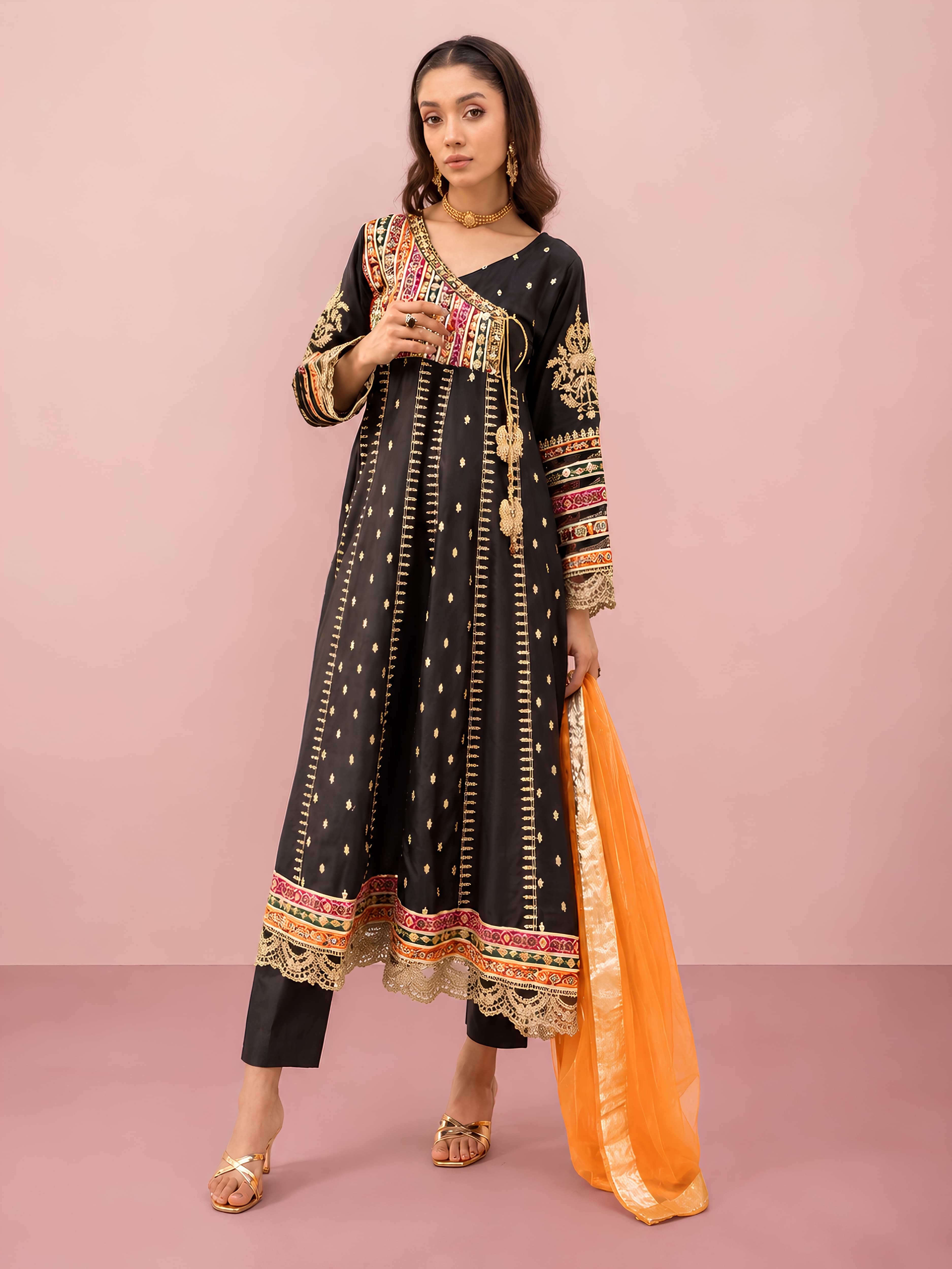 SPW8 new lux collection party family events Dress embroidered shalwar kameez Pakistani Indian fashion image 6