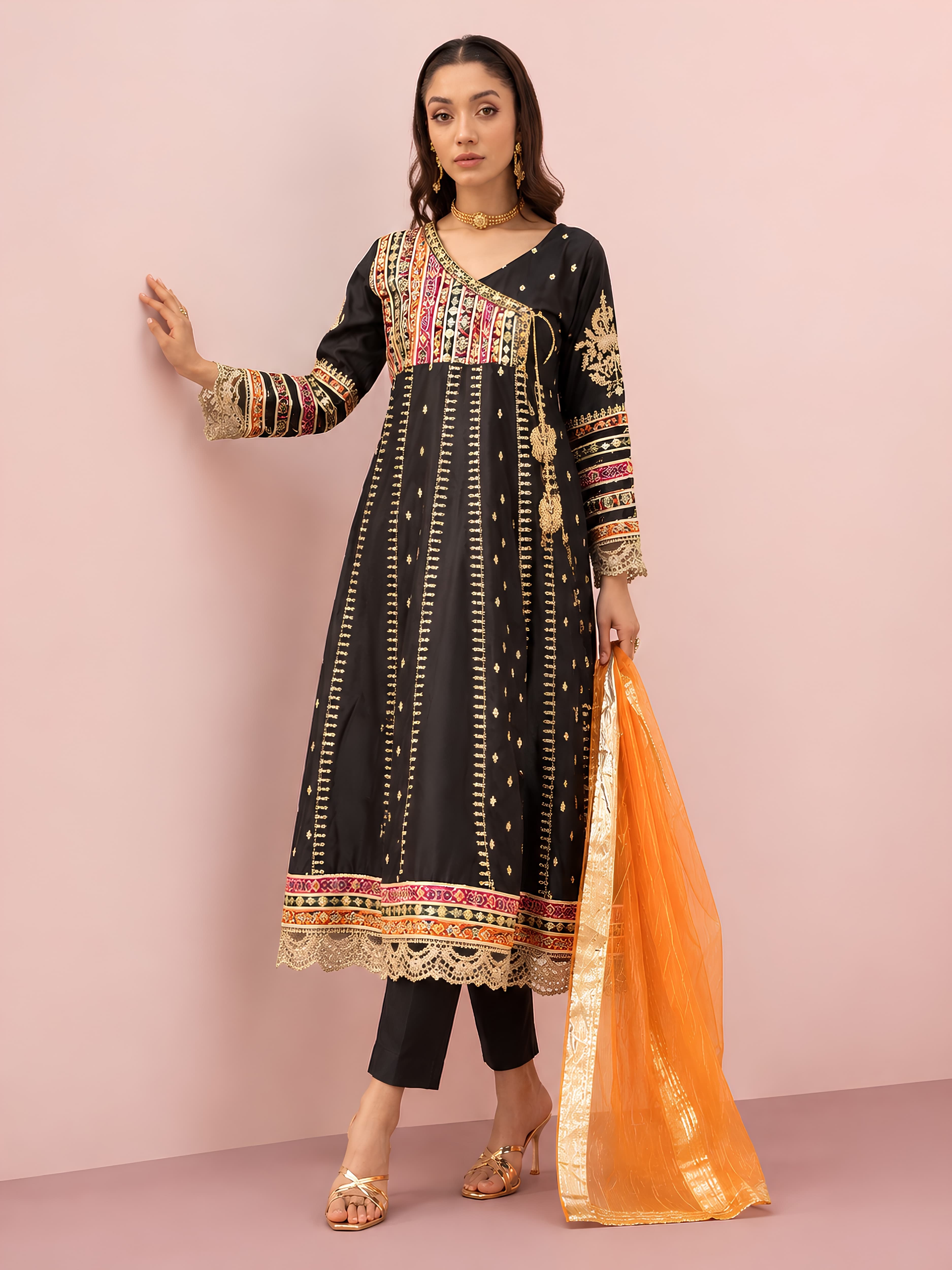SPW8 new lux collection party family events Dress embroidered shalwar kameez Pakistani Indian fashion image 7