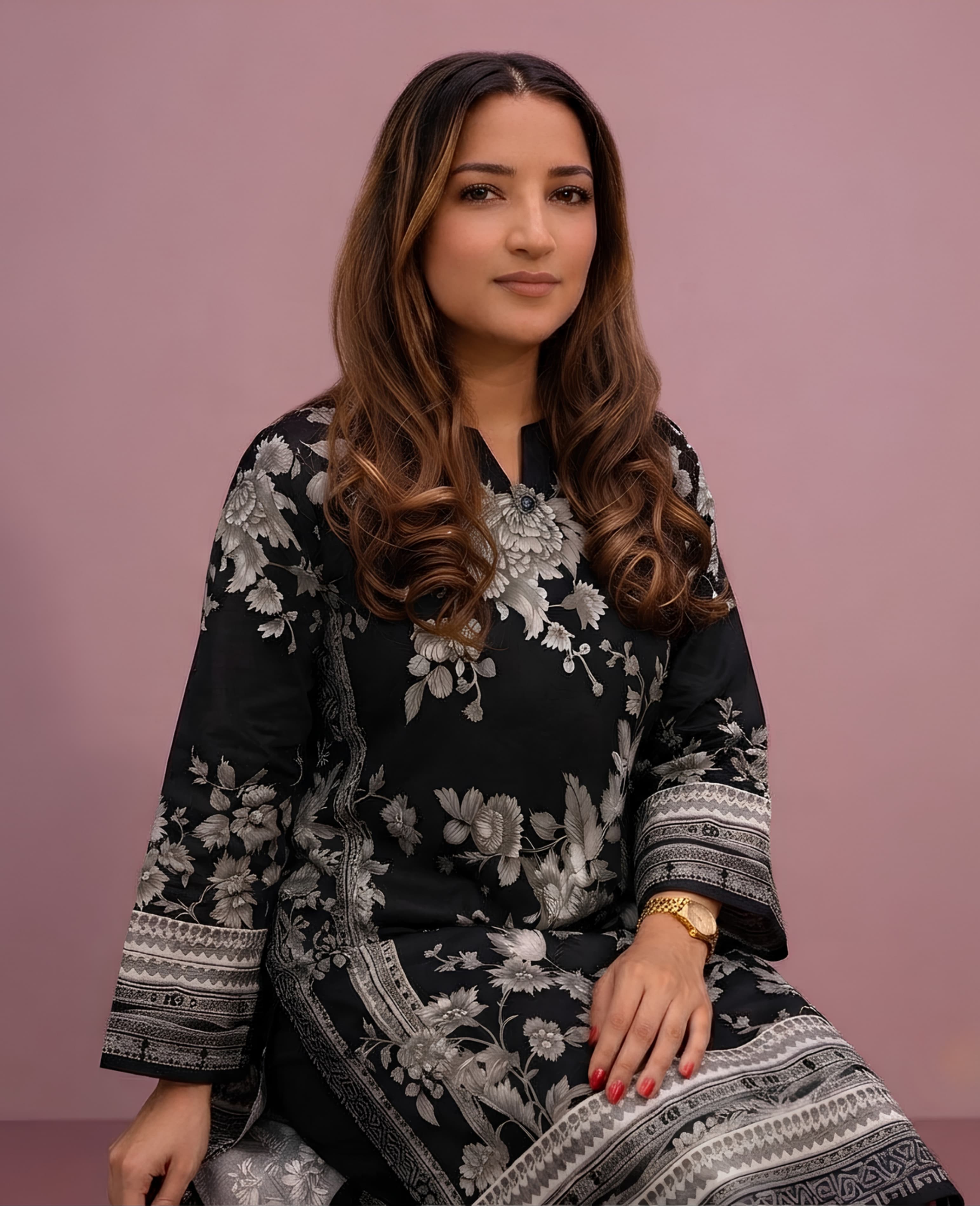 37FB New trending lawn printed COORDS set salwar kammez Pakistani Indian summer fashion kids wear image 2